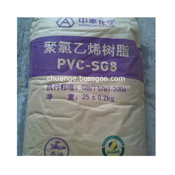 Zhongtai PVC Resin SG8 K57 para UPVC